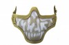 Half Face Mesh Skull Mask Tan with Double Strap NUPROL