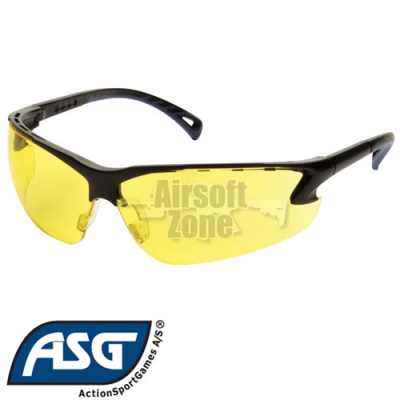 Yellow Lens Protective Glasses with Adjustable Temples ASG