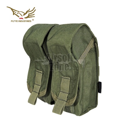 Double AK Magazine Pouch (holds 4 mags) OD Green MOLLE FLYYE