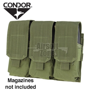 Triple M4 Magazine Pouch (holds 6 mags) OD Green CONDOR
