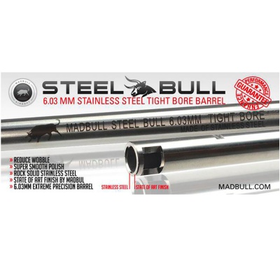 229mm Stainless Steel 6.03mm Tight Bore Barrel MADBULL
